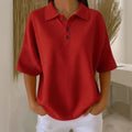 Damen sportliches Poloshirt aus Waffelpiqué Drune