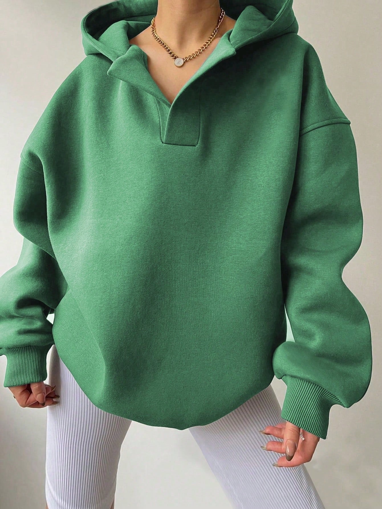 Damen Oversized Kapuzenpullover Drune