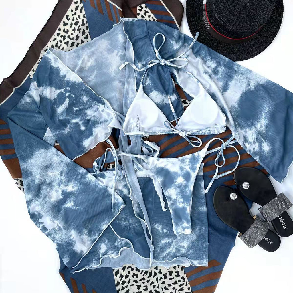 Damen Bikini-Set mit elegantem Wickel-Top und modischem Rock Drune