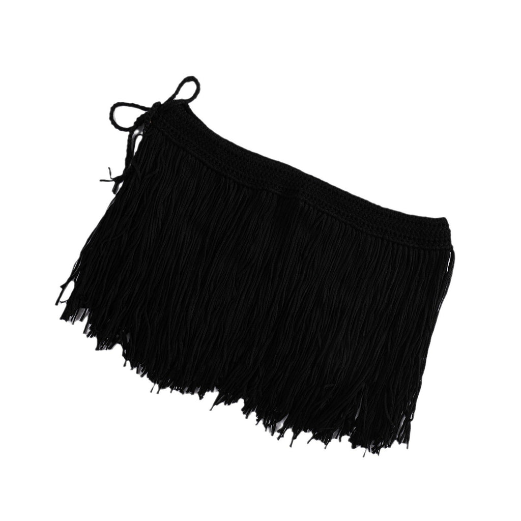 Damen Strandtunika mit Fransen und Häkelmuster Drune