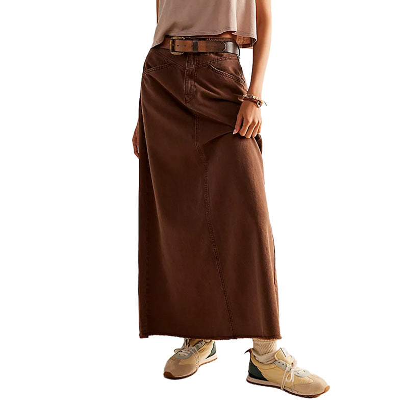 Damen Lässiger Sommer Jeansrock