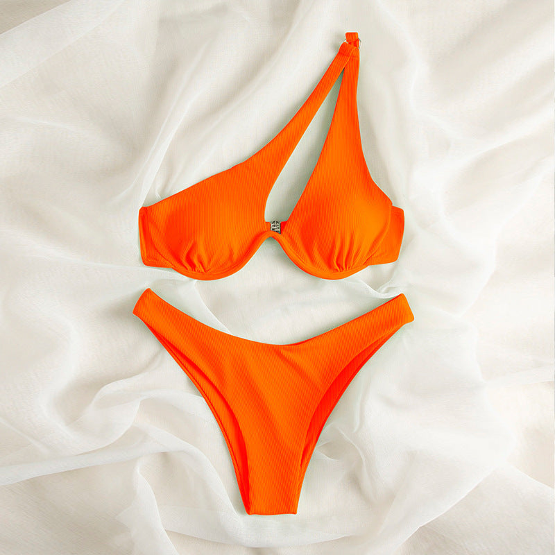 Damen Einseitiger Bikini mit verstellbarem Halter Drune