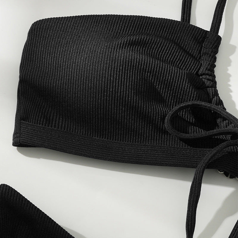 Damen Bikini-Set mit bindbarem Oberteil und hohem Beinausschnitt Drune