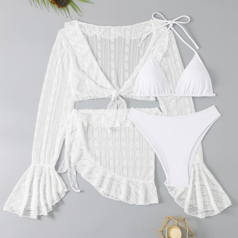 Damen Bikini-Set mit crop-top und lässigem Wickelrock Drune