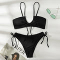Damen Bikini-Set mit bindbarem Oberteil und hohem Beinausschnitt Drune