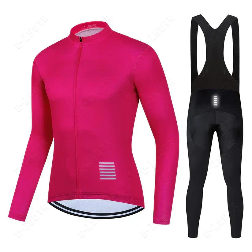 Langarm-Radsportbekleidungsset – Version mit Fleece-Futter