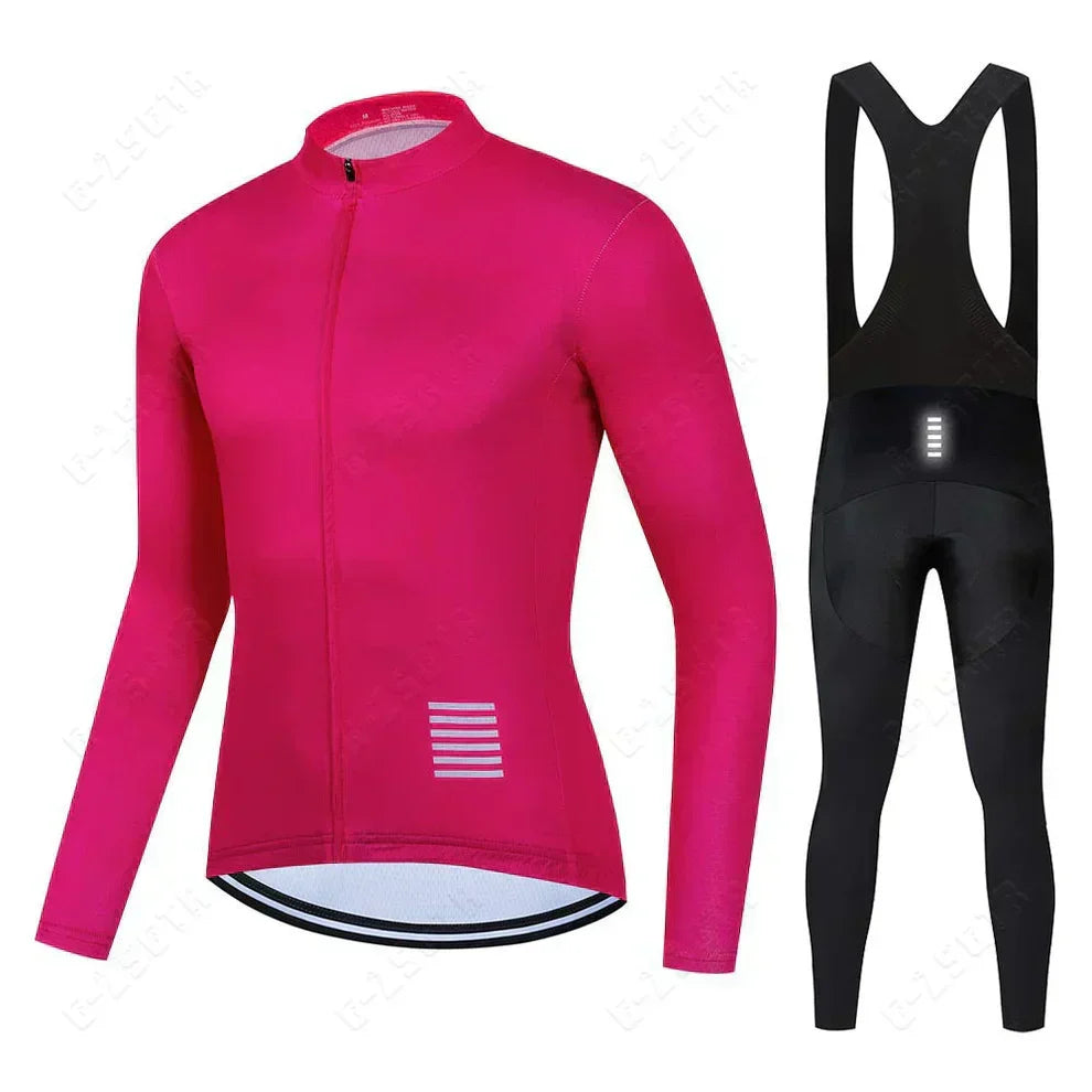Professionelle Radsportbekleidung mit langen Ärmeln