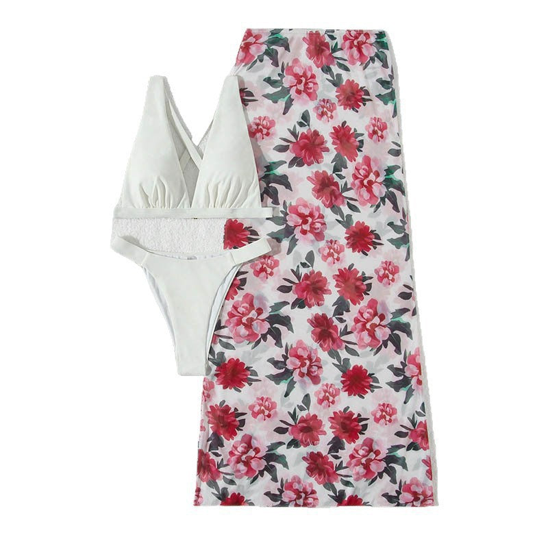 Damen Bikini-Set mit elegantem Wickelrock und dezentem Triangel-Oberteil Drune