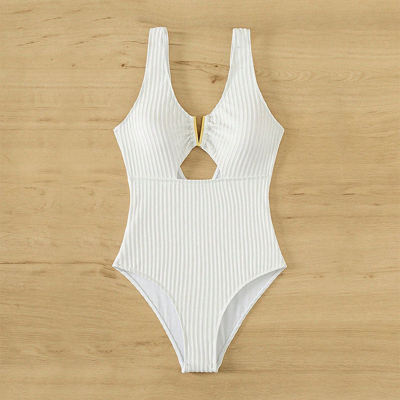 Damen Einteiliger Badeanzug mit raffiniertem Cut-Out und sportlichem Design Drune