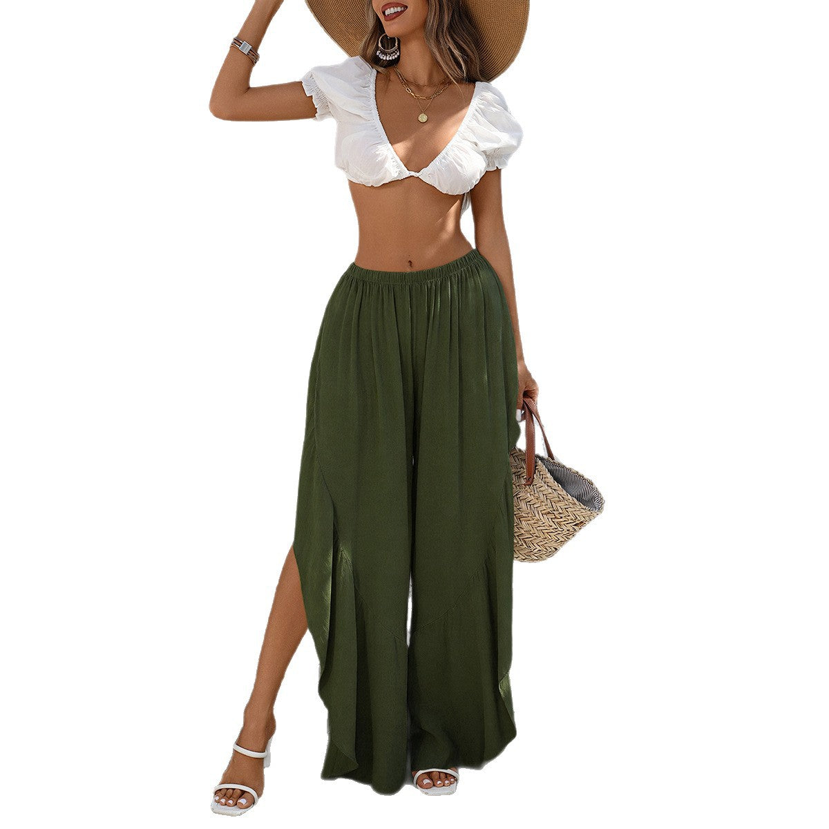 Damen Maxi-Rock mit elegantem asymmetrischen Schnitt und luftiger Passform Drune