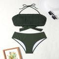 Damen Bikini-Set mit modischem Bandeau-Oberteil und hoch geschnittenem Slip Drune