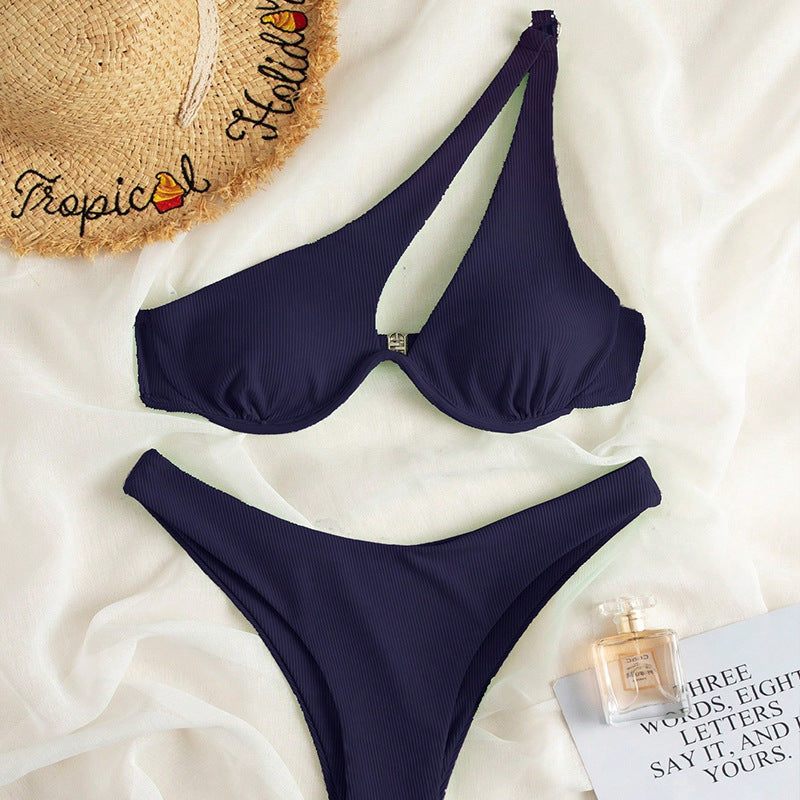 Damen Einseitiger Bikini mit verstellbarem Halter Drune