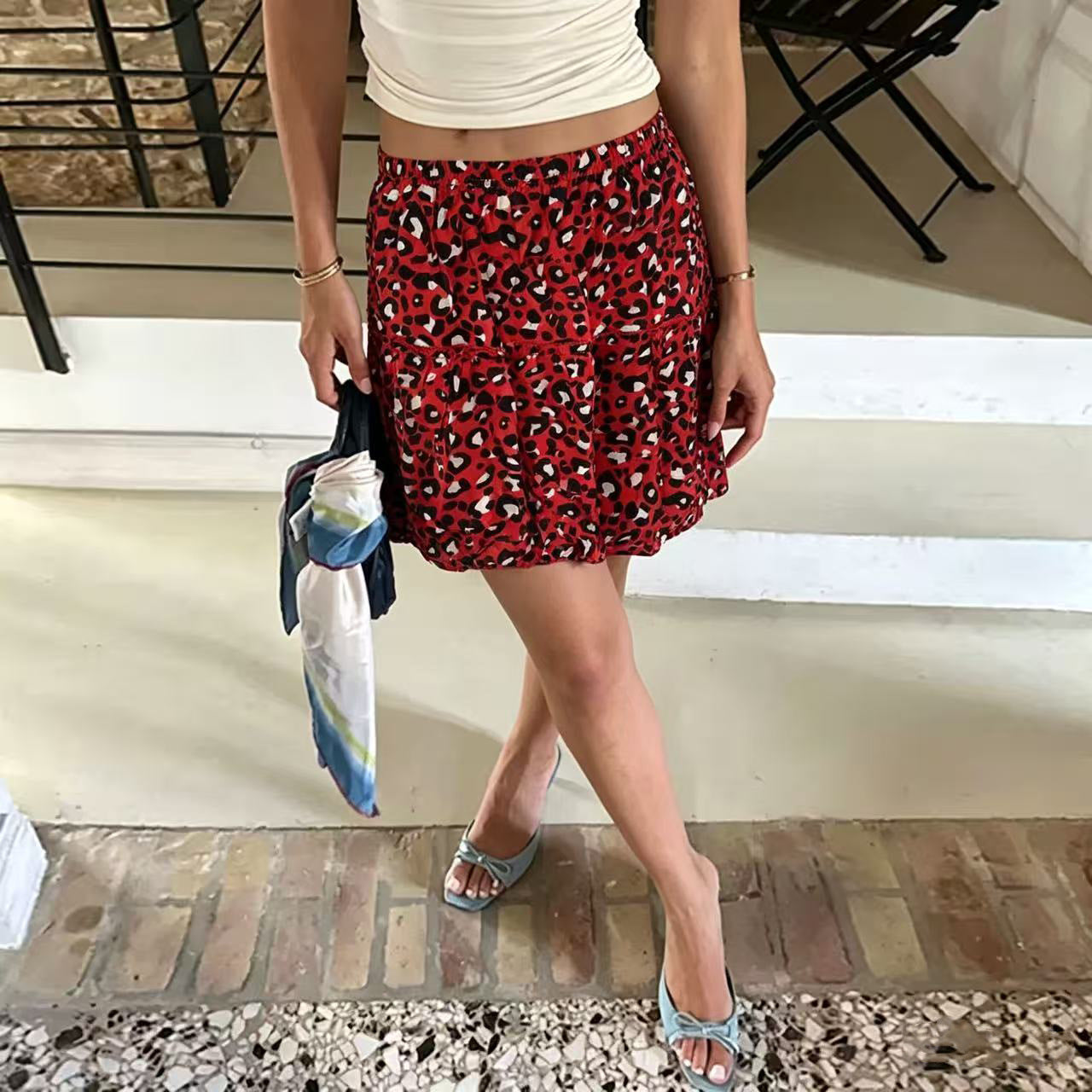 Damen Minirock mit animalischem Print Drune