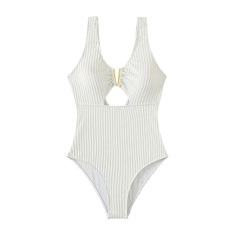 Damen Einteiliger Badeanzug mit raffiniertem Cut-Out und sportlichem Design Drune