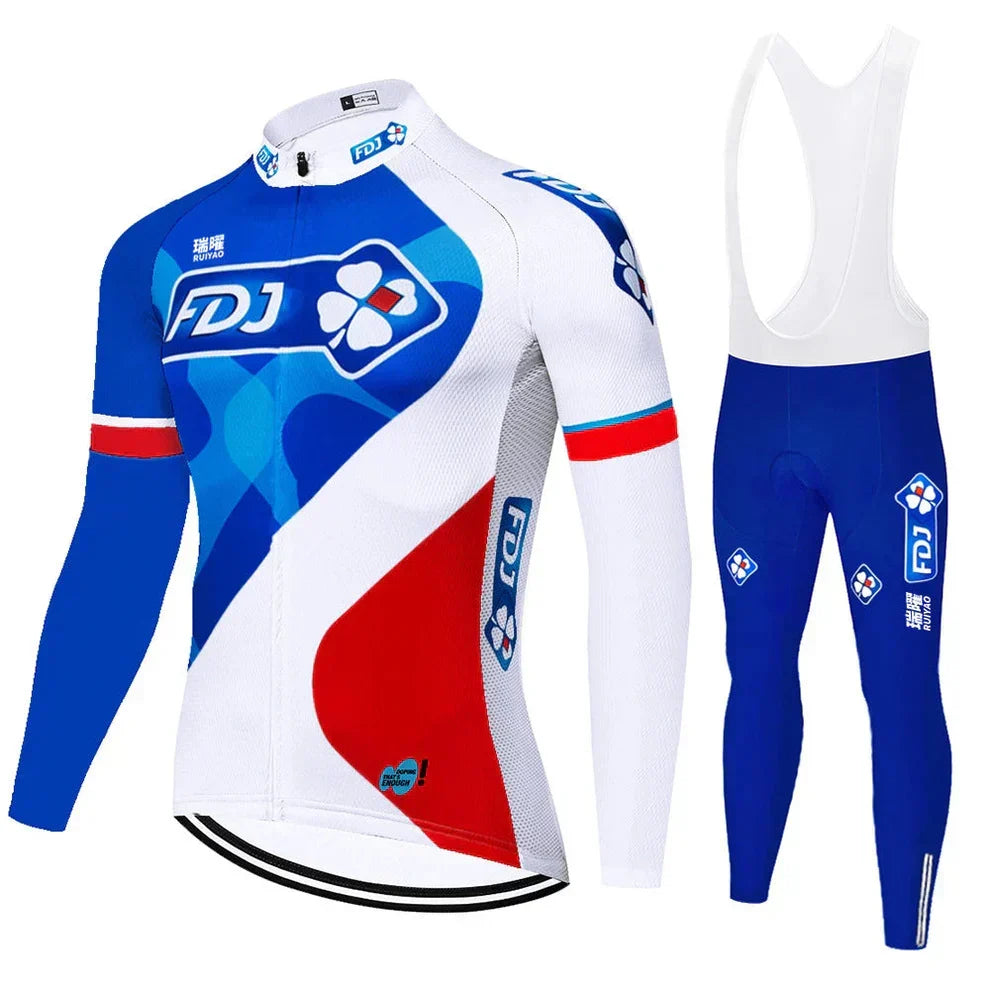 FDJ | Professionelles Radtrikot mit langen Ärmeln