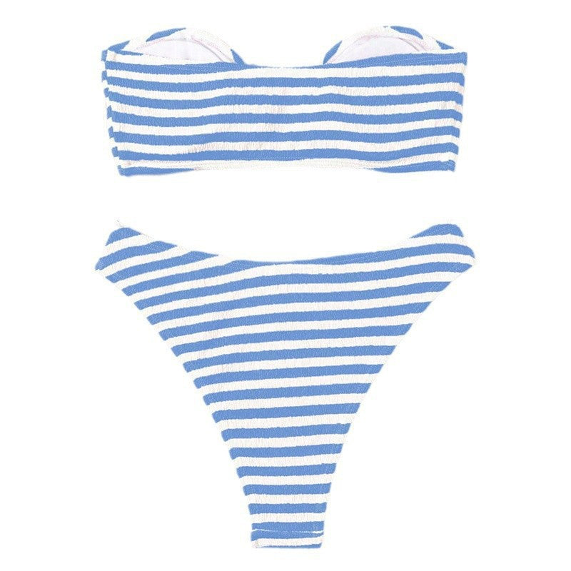 Damen Bandeau-Bikini mit modischem Ringdetail und hohem Beinausschnitt Drune