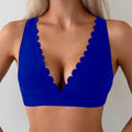 Damen Bralette mit Wellenkante und tiefem V-Ausschnitt Drune