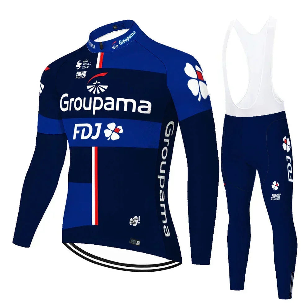 FDJ | Professionelles Radtrikot mit langen Ärmeln