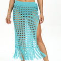 Damen Strandsarong mit trendigem Netzdesign und Fransen Drune