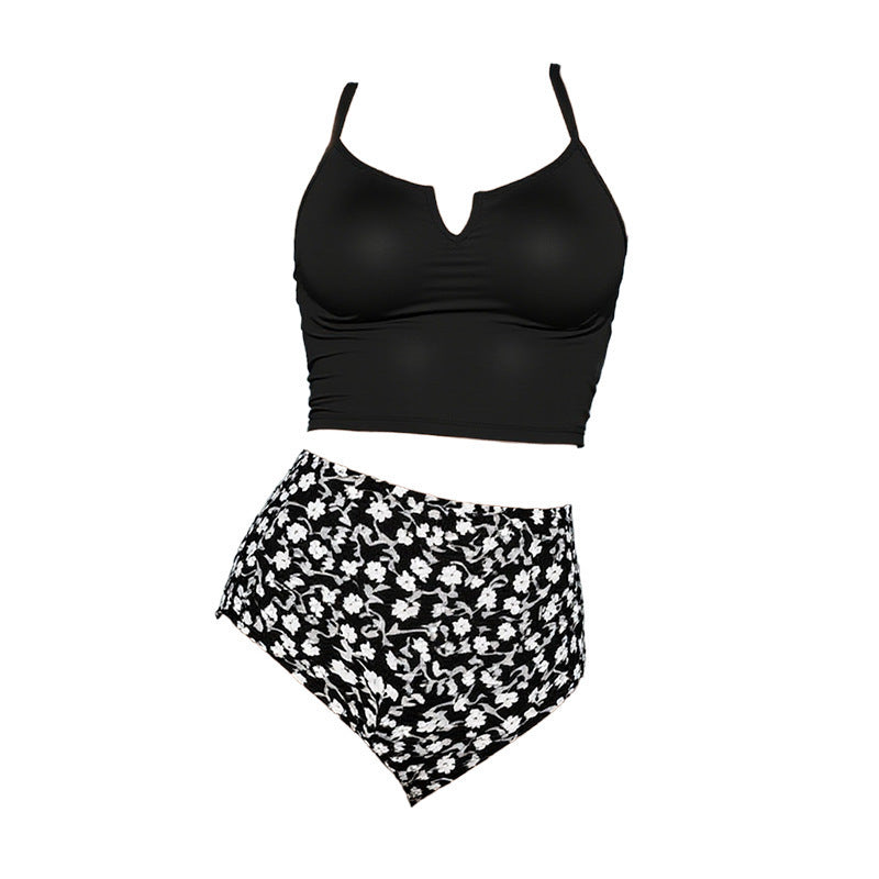 Damen Bikini-Set mit hoch geschnittenem Höschen und elegantem Top Drune