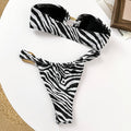Damen Bandeau-Bikini mit hochwertigem Gold-Detail und elastischem Schnitt Drune
