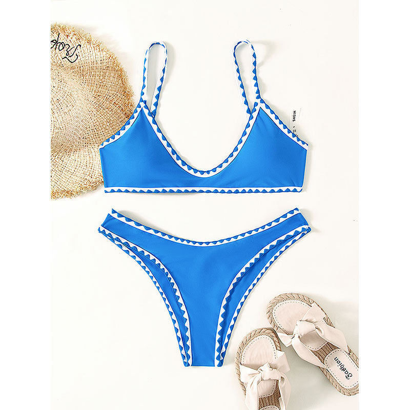 Damen Bikini-Set mit raffiniertem geometrischem Schnitt und verstellbaren Trägern Drune