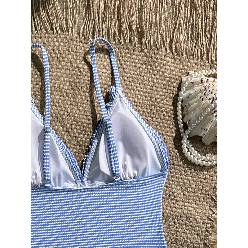 Damen Ästhetischer Badeanzug mit raffinierten Details Drune