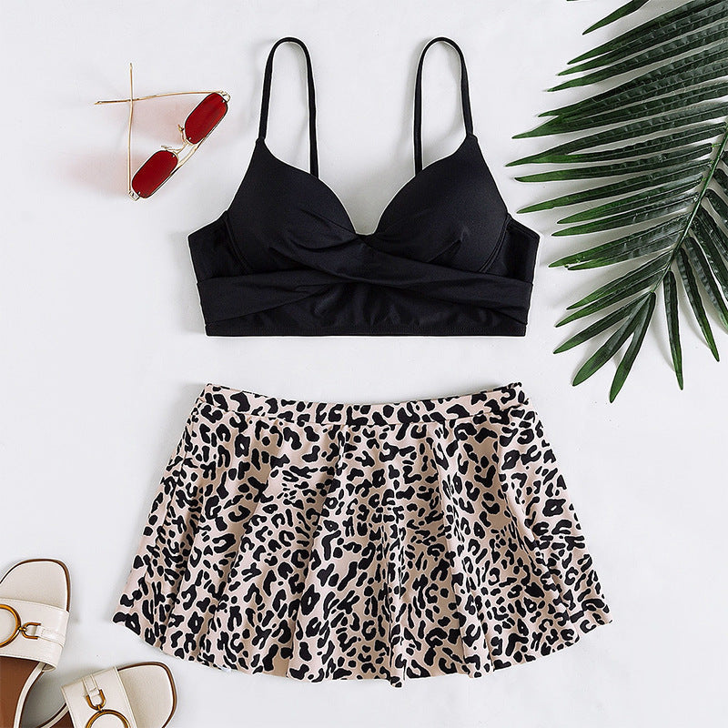 Damen Badeset mit Wickelrock und Bikinitop Drune