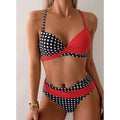 Damen Bikini Set mit verstellbaren Trägern und trendigem Pünktchenmuster Drune