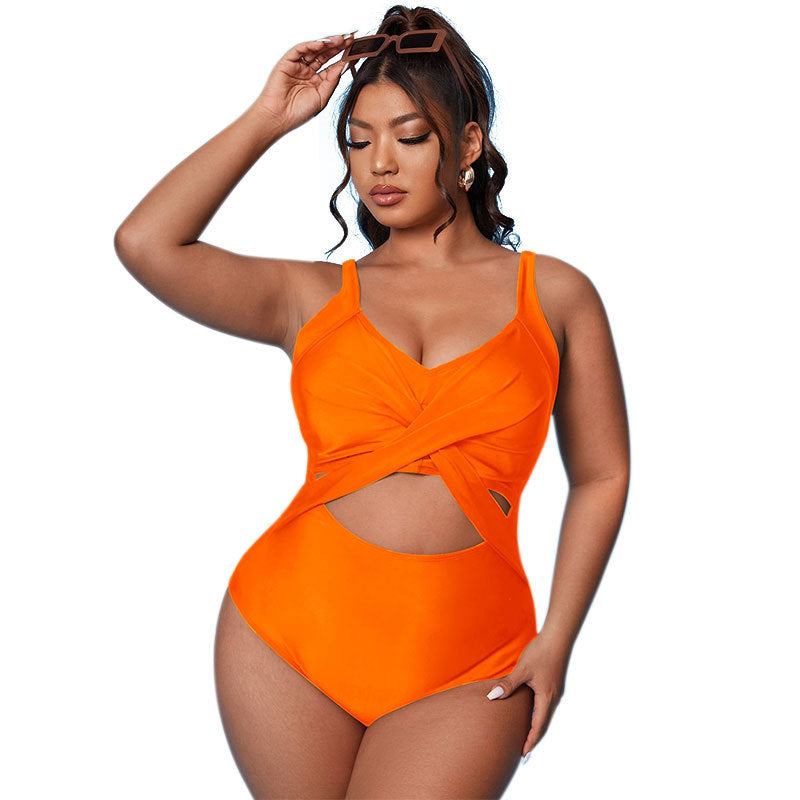 Damen Cut-Out Badeanzug mit Wickeldesign und stützendem Schnitt Drune