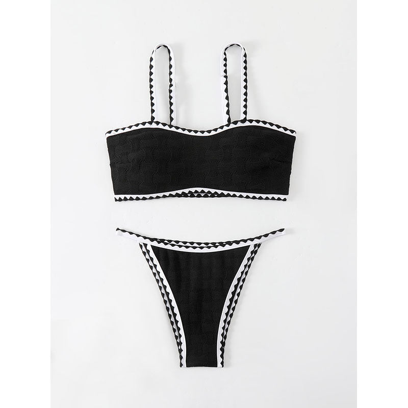 Damen Bikini-Set mit raffinierter Struktur und verstellbaren Trägern Drune