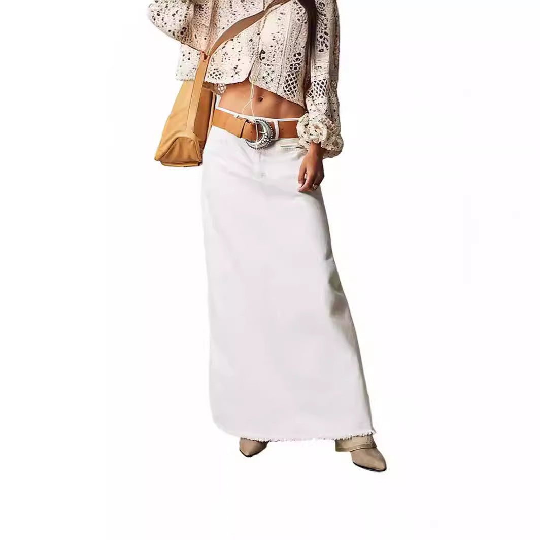 Damen Lässiger Sommer Jeansrock