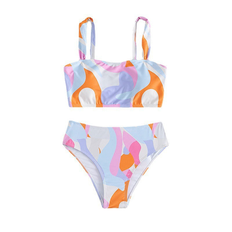 Damen Bikini-Set mit modischem Design und hohem Bund Drune
