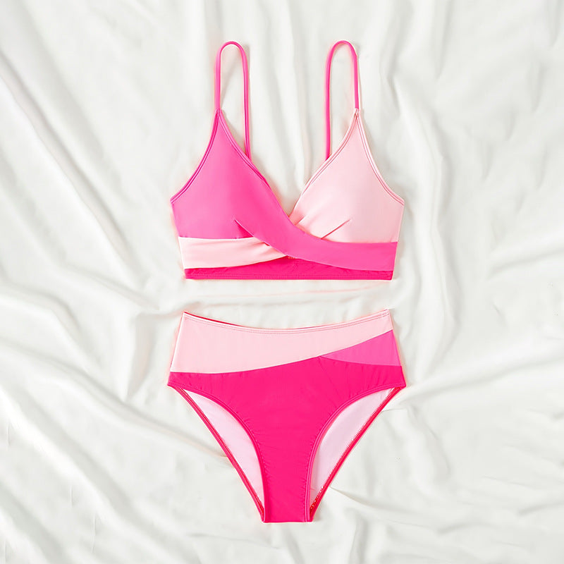Damen Bikini-Set mit elegantem Wickeldesign und hohem Beinausschnitt Drune