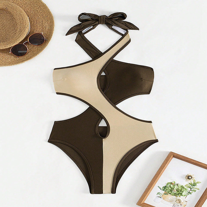 Damen Einteiler Badeanzug mit modischem Schnitt und raffinierten Cut-Outs Drune