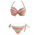Damen Bikini-Set mit verspieltem Bindesystem und elegantem Volant Drune