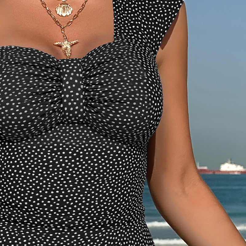 Damen Einteiler Badeanzug mit asymmetrischem Design und modischer Raffung Drune