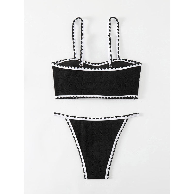 Damen Bikini-Set mit raffinierter Struktur und verstellbaren Trägern Drune