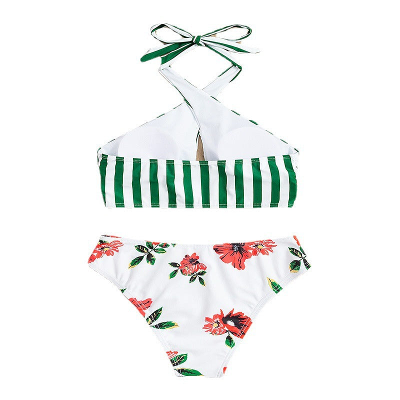 Damen Bikini mit hoch geschnittenem Slip und modischem Wickeloberteil Drune