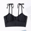 Damen Crop-Top Bikinioberteil mit verstellbaren Trägern und sportlichem Design Drune