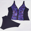 Damen Bikini-Set mit modischem Zip-Oberteil und bequemen High-Waist-Slip Drune