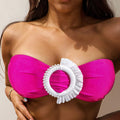 Damen Bandeau-Bikini mit eleganter Perlenapplikation Drune