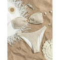 Damen Bandeau-Bikini mit strukturierter Oberfläche und charmanten Akzenten Drune