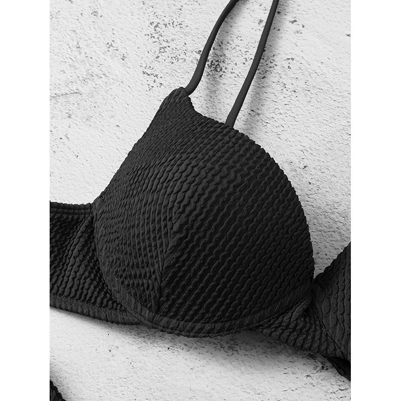 Damen Bikiniset mit gepolstertem Oberteil und hohem Beinausschnitt Drune