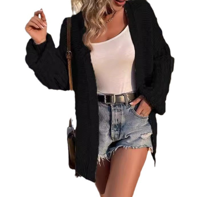 Damen Leichte Strickjacke Drune