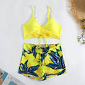 Damen Bikini-Set mit lässigem Crop-Top und verkürzten Shorts Drune