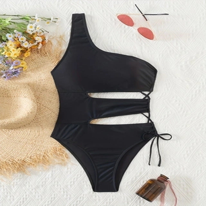 Damen Einseitiger Badeanzug mit modernem Cut-Out und sportlichem Schnitt Drune
