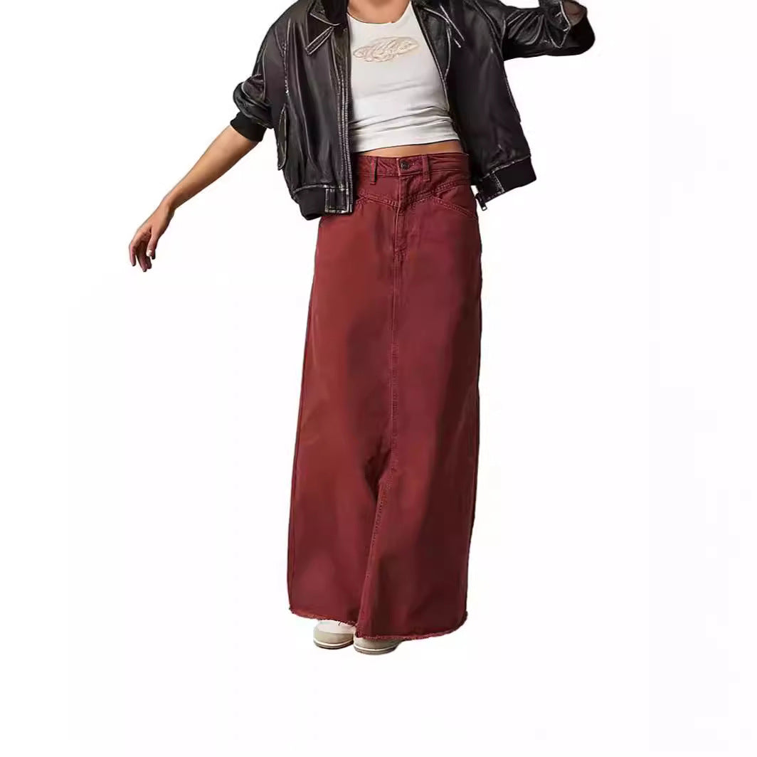 Damen Lässiger Sommer Jeansrock