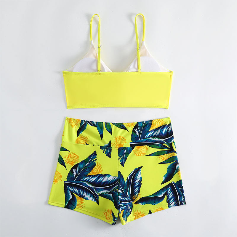 Damen Bikini-Set mit lässigem Crop-Top und verkürzten Shorts Drune