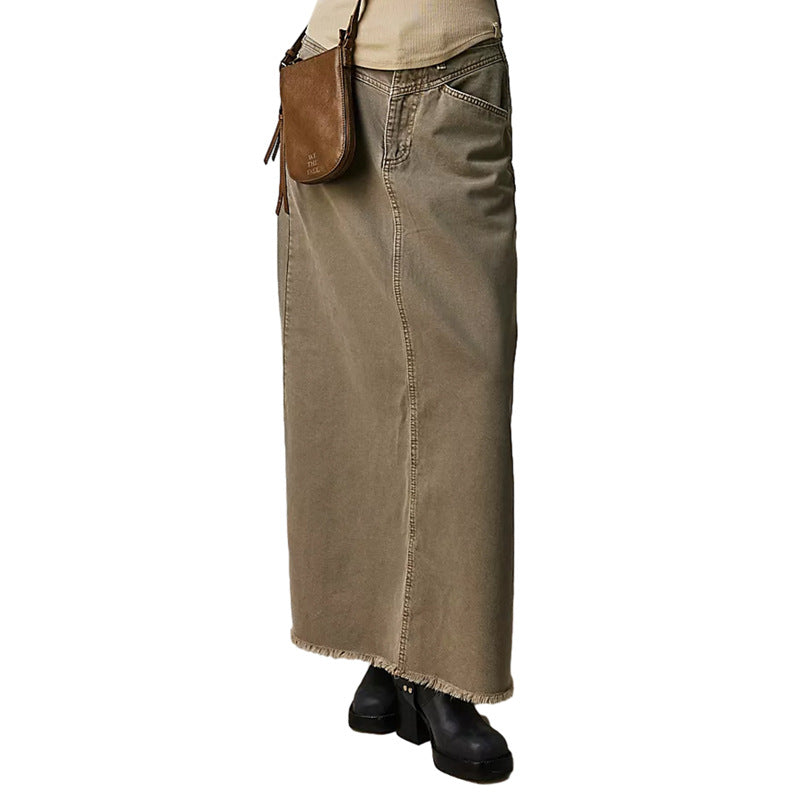 Damen Lässiger Sommer Jeansrock